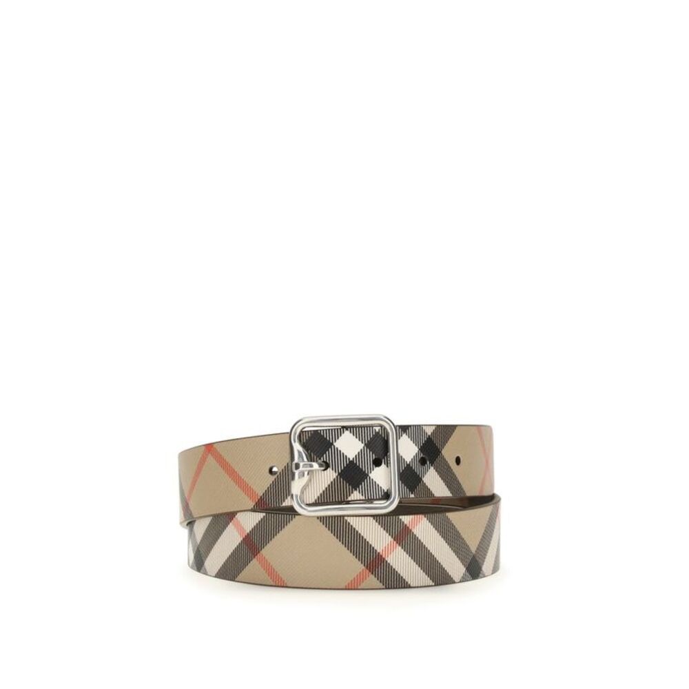 Burberry Beige Calf Leather Bos Taurus Regular Men's Belt